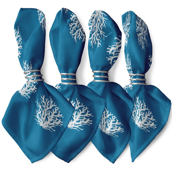 Highland Dunes Set Of 4 Simply Seaweed Cloth Napkins Wayfair.co.uk